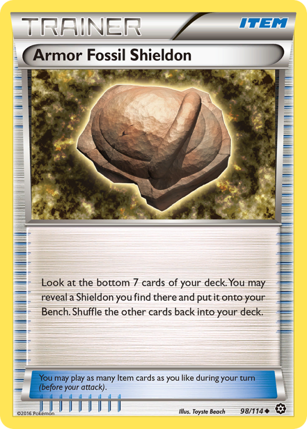 Armor Fossil Shieldon (98 114) [XY: Steam Siege] on Sale