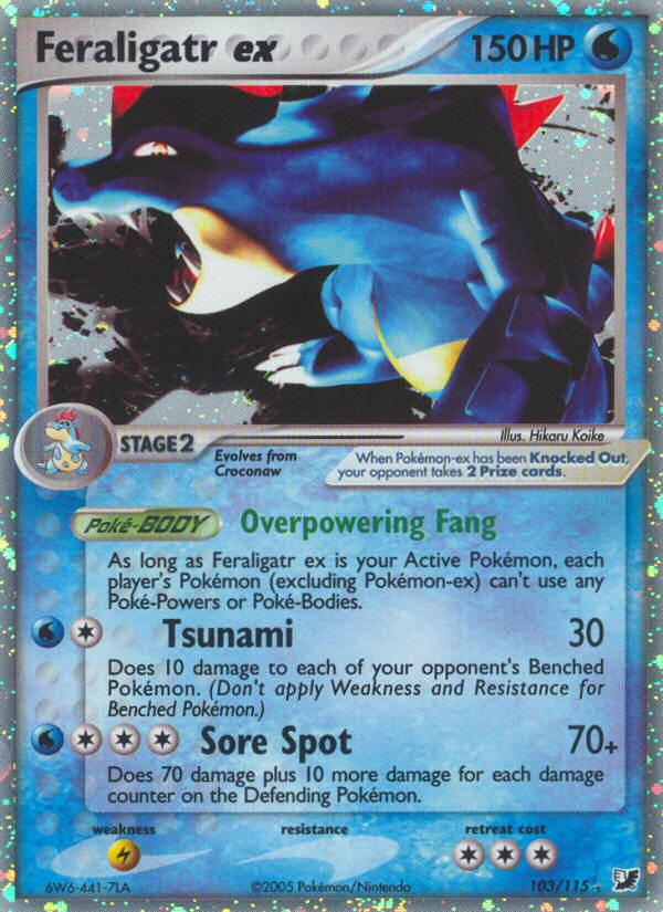 Feraligatr ex (103 115) [EX: Unseen Forces] For Sale