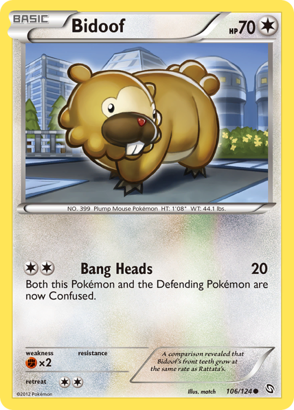 Bidoof (106 124) [Black & White: Dragons Exalted] Discount