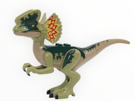 Olive Green Dilophosaurus (dark tan underbelly, 2018) Cheap